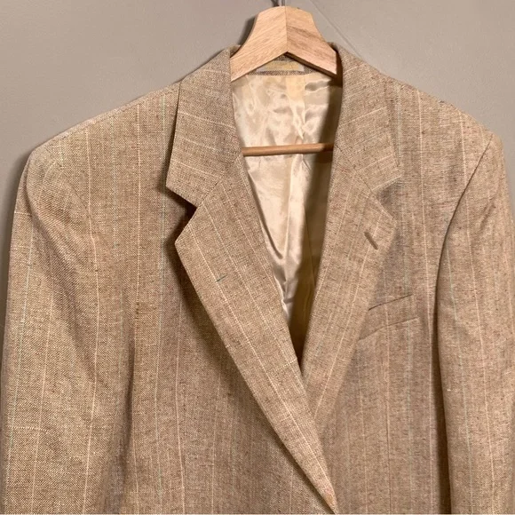 Mens Tan Blazer Jacket Size 41R - Picture 13 of 14